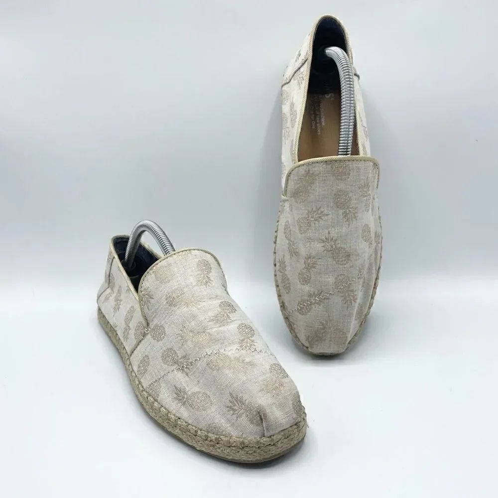 Toms deconstructed Alpargata espadrille Gold Pineapples - W9.5
